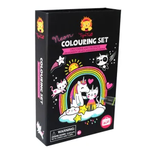 Neon Colouring Set Unicorn