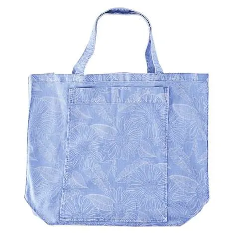 NEW FABFITFUN Summer & Rose Oversized Posie Denim Tote, Retails $50 