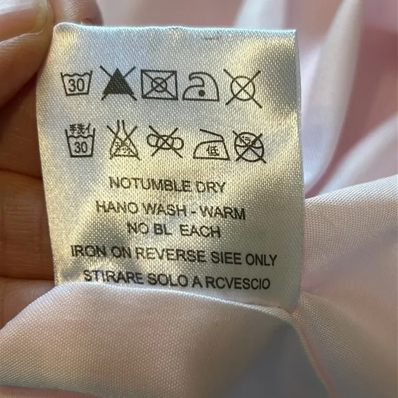New LT LanTing Silver &amp; Pink Mesh Dress 6/8 Formal Bridal Easter NWT