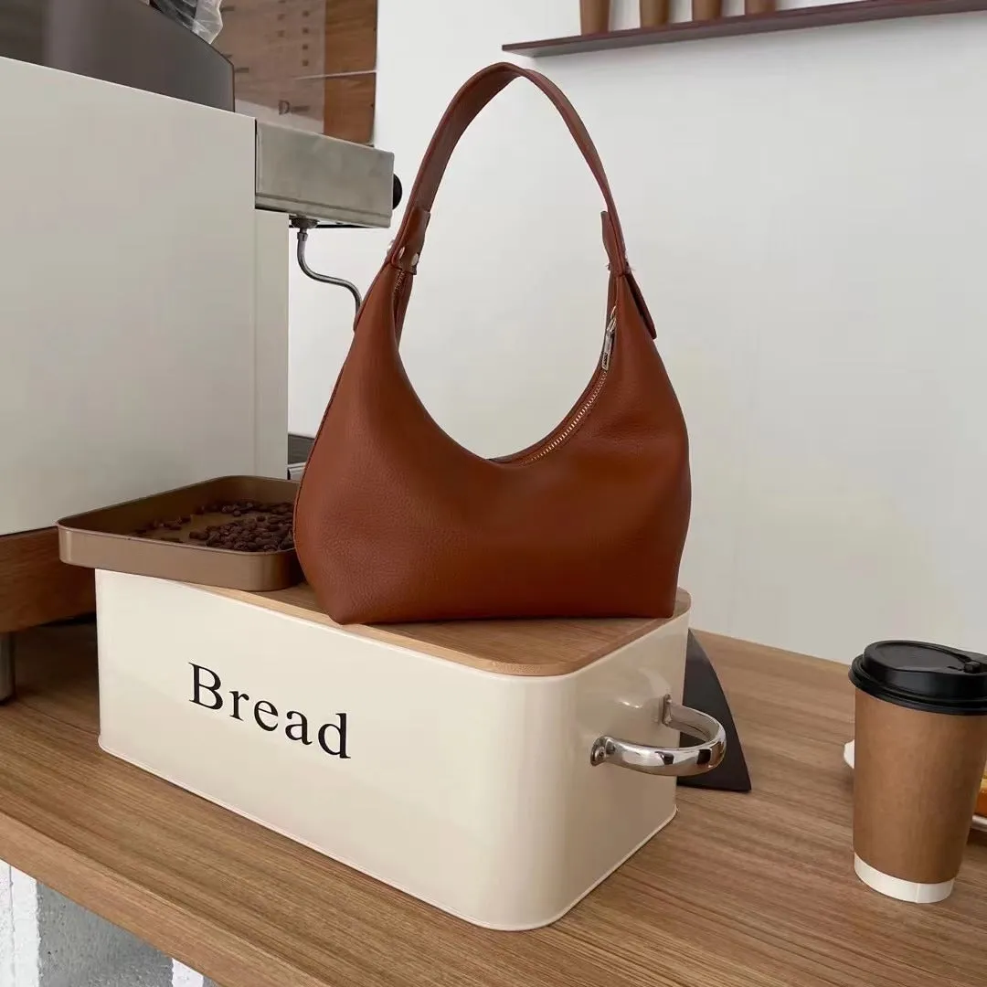 New Women's Versatile Handbag Contrast Color, Minimalist PU Soft Leather Dumpling Shoulder Bag C-240529-11