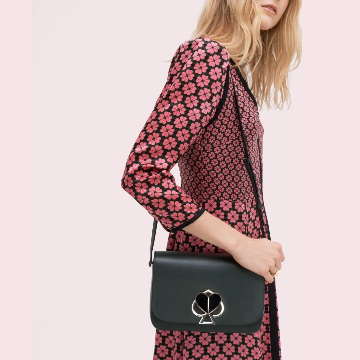Nicola Twistlock Medium Deep Evergreen Shoulder Bag