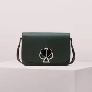 Nicola Twistlock Medium Deep Evergreen Shoulder Bag