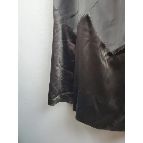 NICOLE MILLER Collection 10 Medium 100% Silk Maxi Gown Dress Formal Long Olive