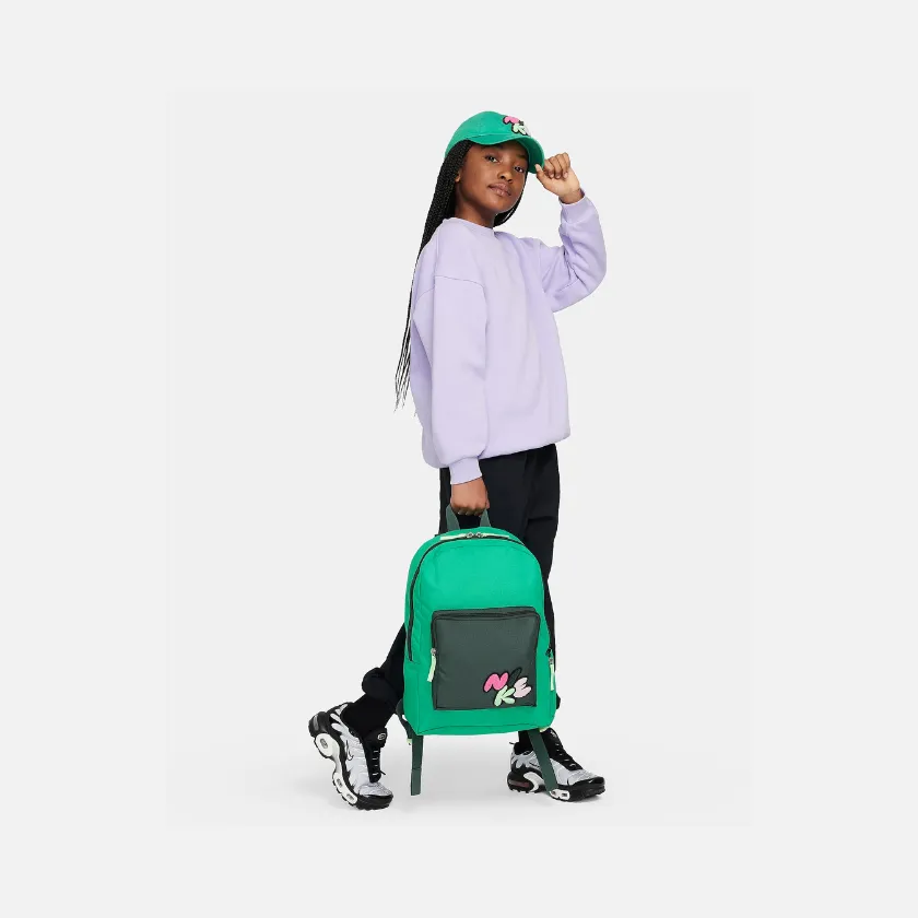 Nike Classic Kids' Backpack (16L) -Sesame/Burnt Sunrise/Total Orange/tadium Green/Vintage Green/Vapour Green