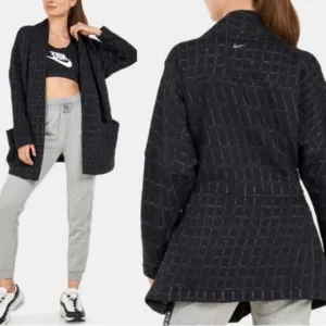 Nike Yoga Women’s Therma-FIT Luxe Reversible Wrap Sweater Black 3X NWT $140