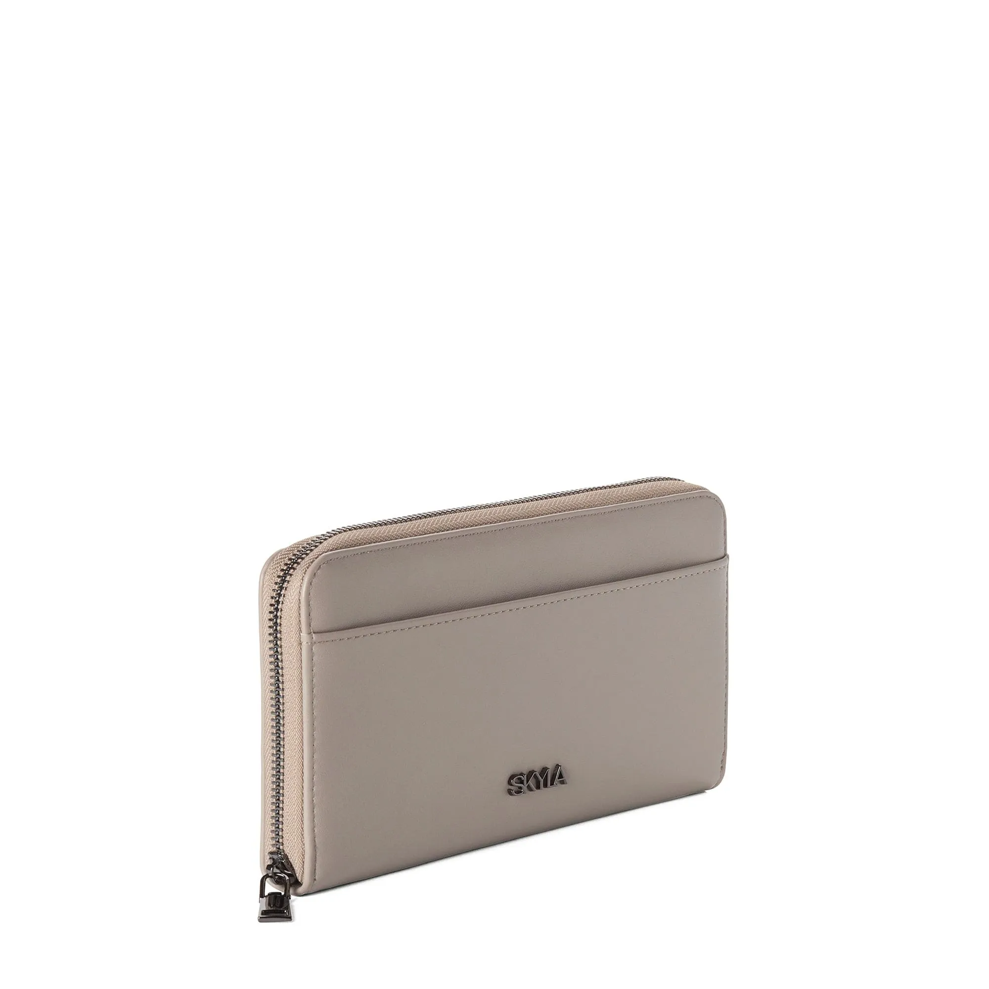 Noa Vegan Leather Wallet | Stone Grey