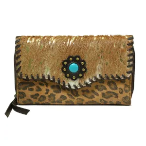 Nocona Ladies Cheetah/Calf Hair Aspen Style Wallet