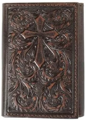 Nocona Trifold Scroll Cross MB