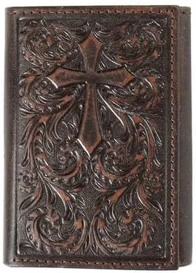 Nocona Trifold Scroll Cross MB