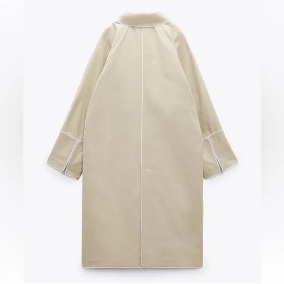 NWT Zara Oversized Contrast Coat SZ L NWT