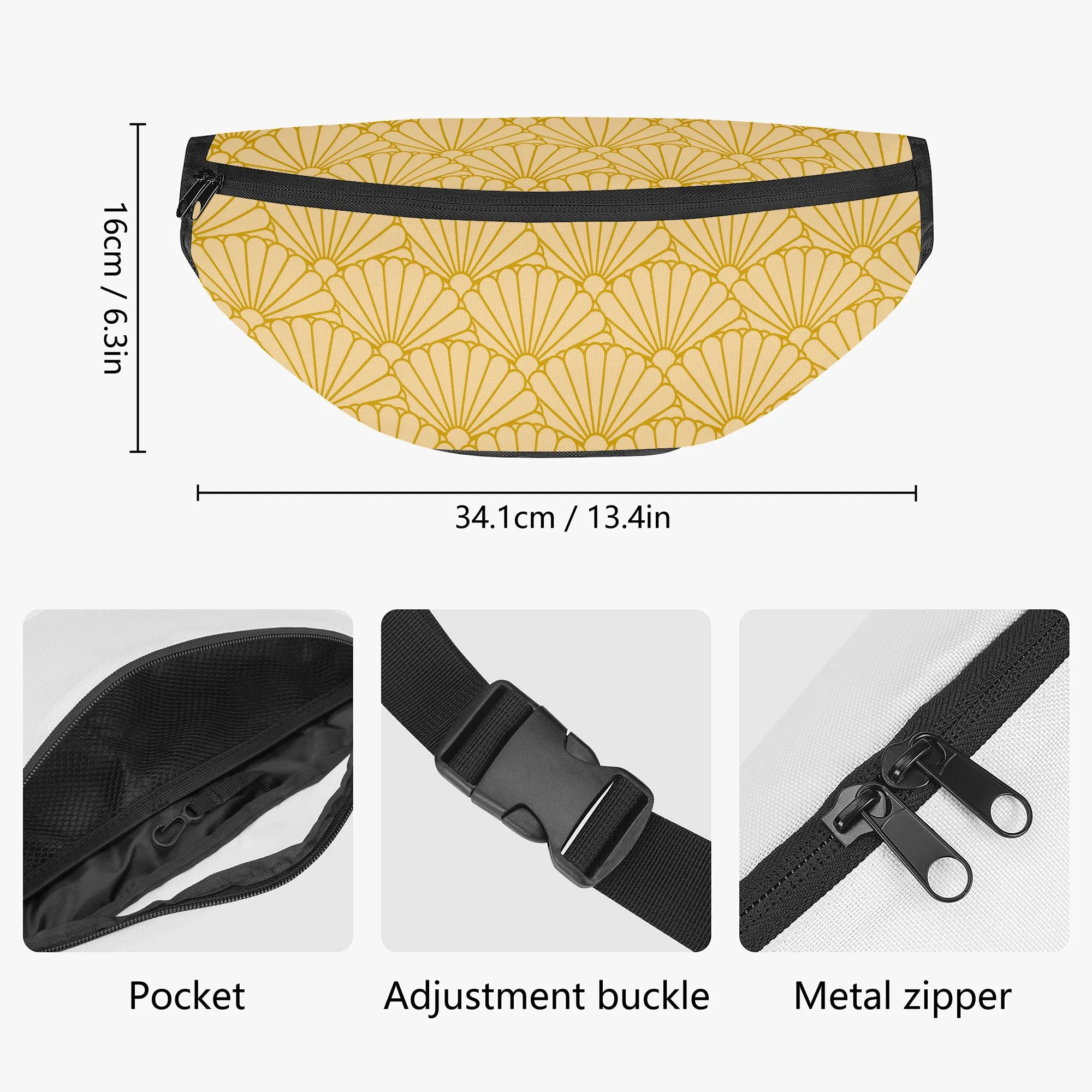 Orange Kiku Fanny Pack