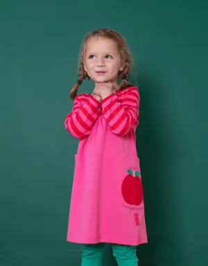 Organic Apple Applique Long-Sleeved Dress