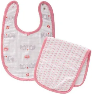 Organic Bib & Burp Set - Elephant