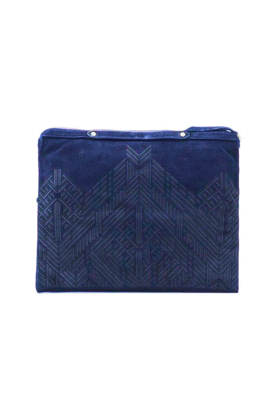 Oversized Suede Banker Clutch Bag