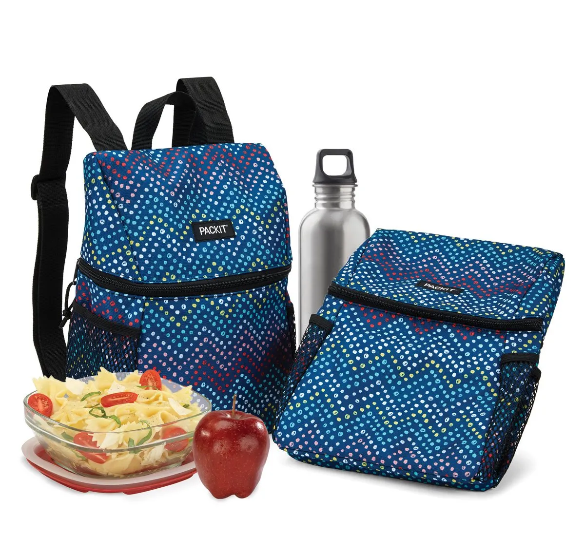 PackIt Freezable Lifestyle Lunch Backpack, Dottie Chevron
