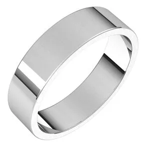 Palladium 5 mm Flat Band Size 8