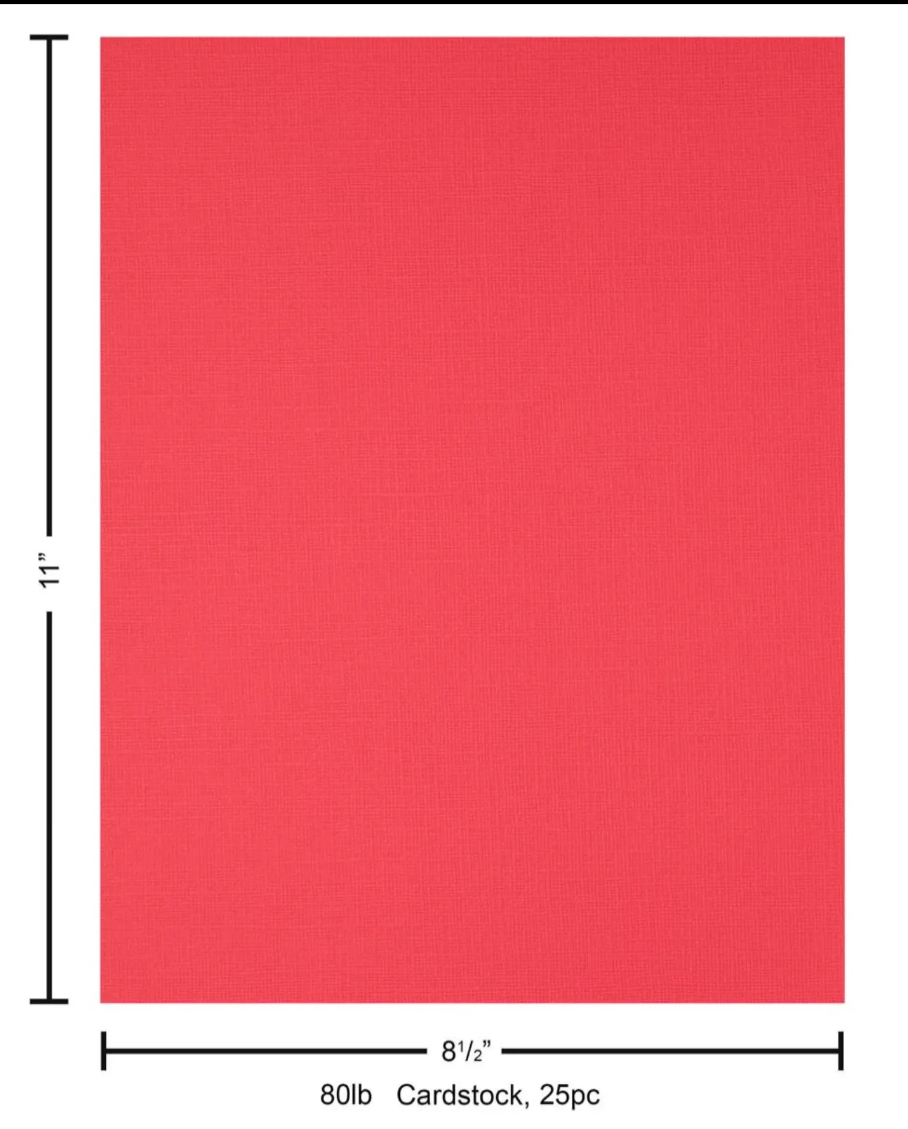 Paper Accents 8.5x11 80lb Pimento Canvas Cardstock {B213}