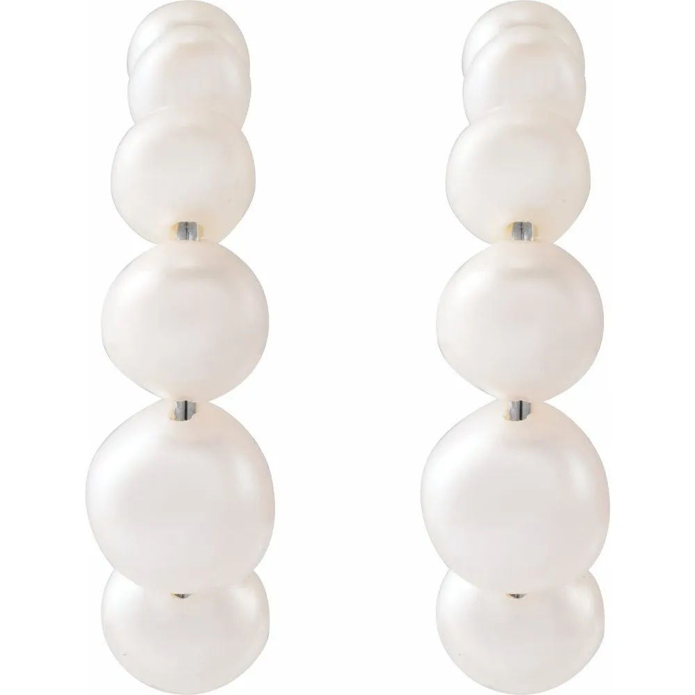 Pearl Hoop Earrings