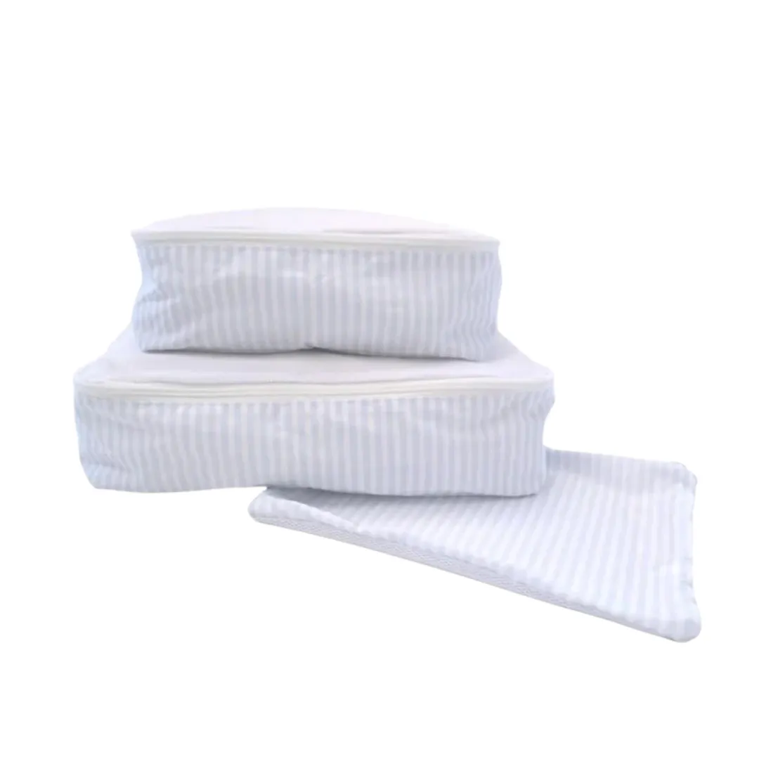 Personalized Packing Cubes Stripe Blue - Set of 3