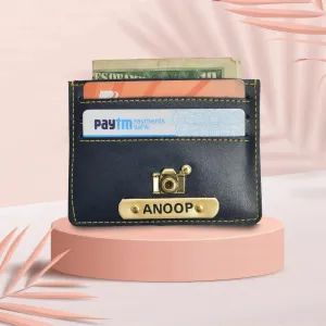 Personalized Vegan Leather Unisex Card Wallet - Royal Blue