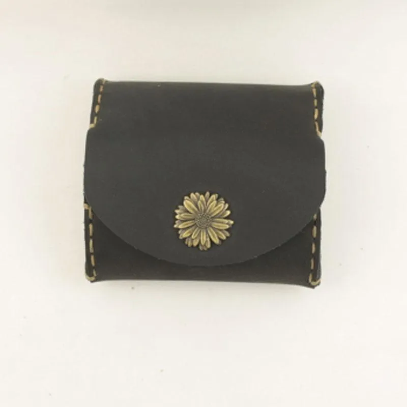 PERSONALIZED Women Coin Change Holder Pouch HANDMADE LEATHER CUTE Mini MONOGRAMMED GIFT CUSTOM Coin Wallet Holder