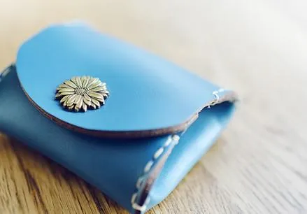 PERSONALIZED Women Coin Change Holder Pouch HANDMADE LEATHER CUTE Mini MONOGRAMMED GIFT CUSTOM Coin Wallet Holder