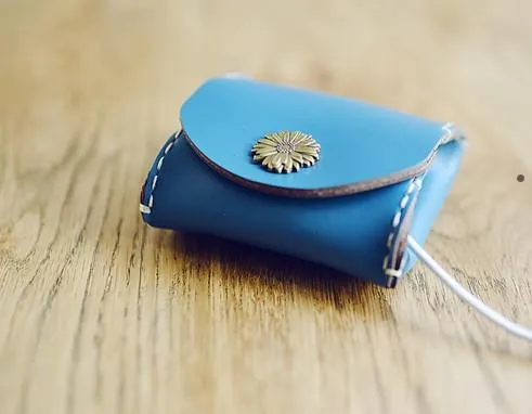 PERSONALIZED Women Coin Change Holder Pouch HANDMADE LEATHER CUTE Mini MONOGRAMMED GIFT CUSTOM Coin Wallet Holder