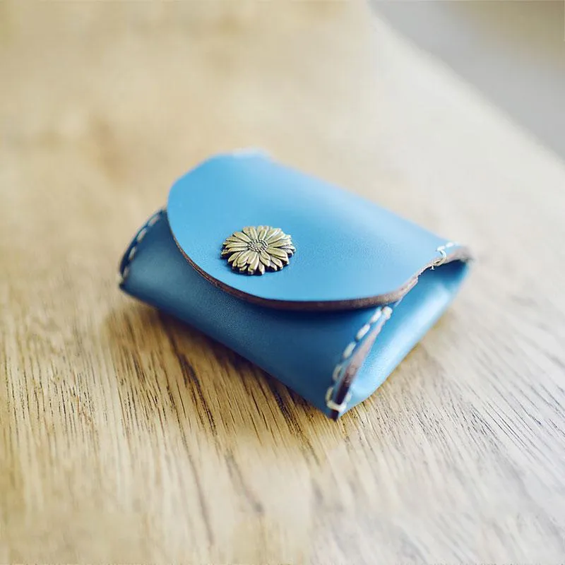 PERSONALIZED Women Coin Change Holder Pouch HANDMADE LEATHER CUTE Mini MONOGRAMMED GIFT CUSTOM Coin Wallet Holder