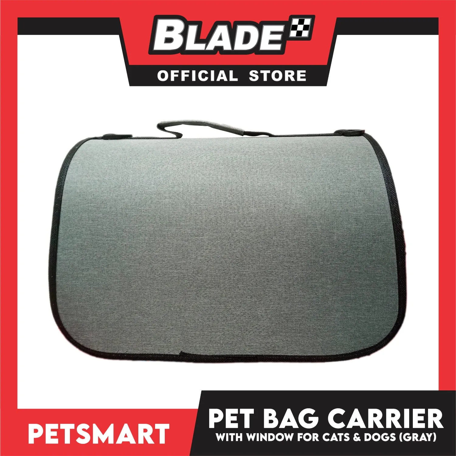 Pet Bag Carrier with Window for Cats and Dogs (Gray) 41cm x 26cm x 25cm