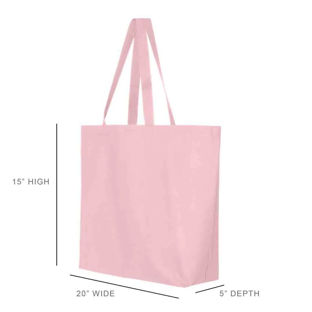 Pi Beta Phi Pink Canvas Tote Bag with Black Bow
