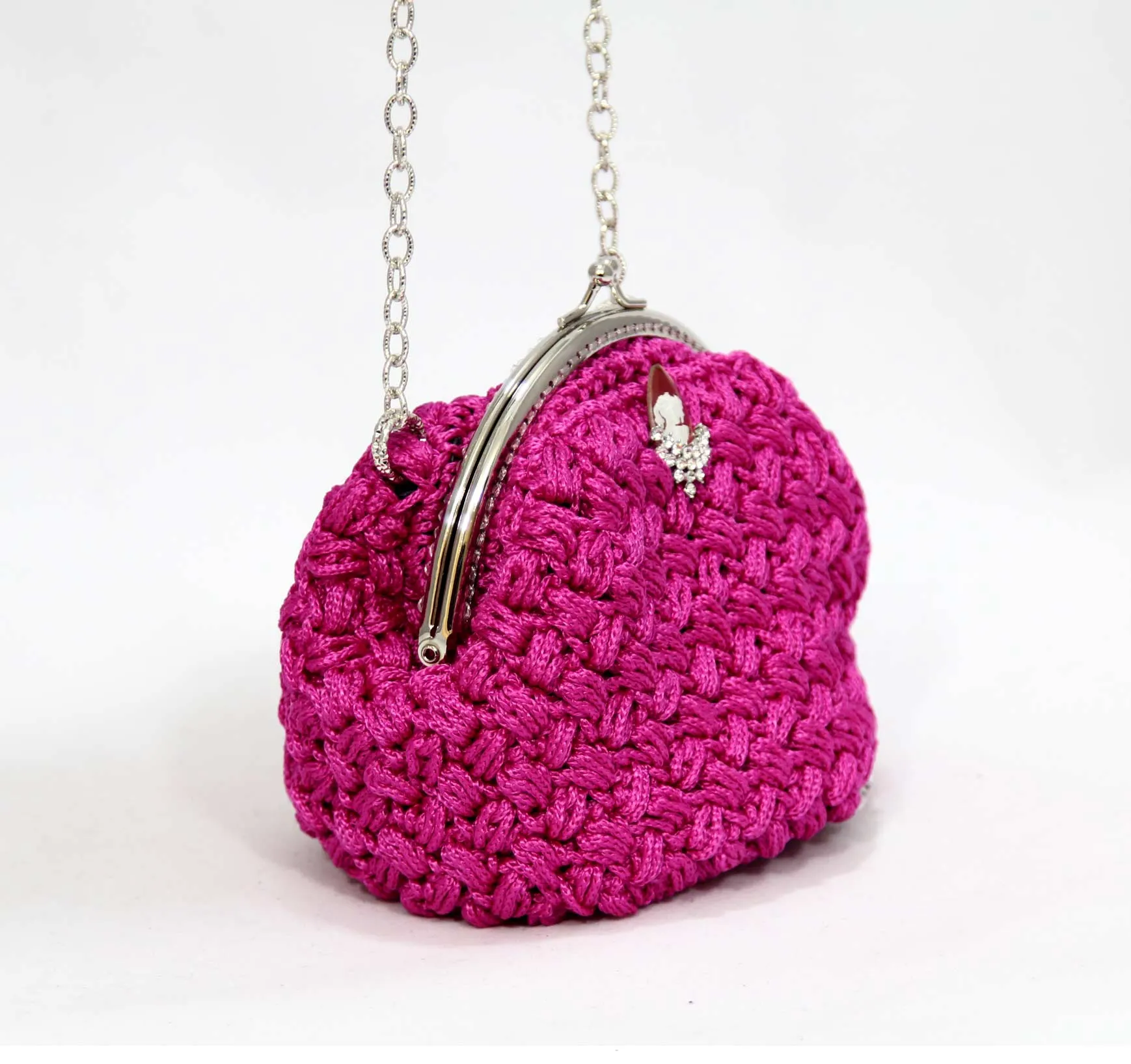 Pink Bowl Crochet Bag