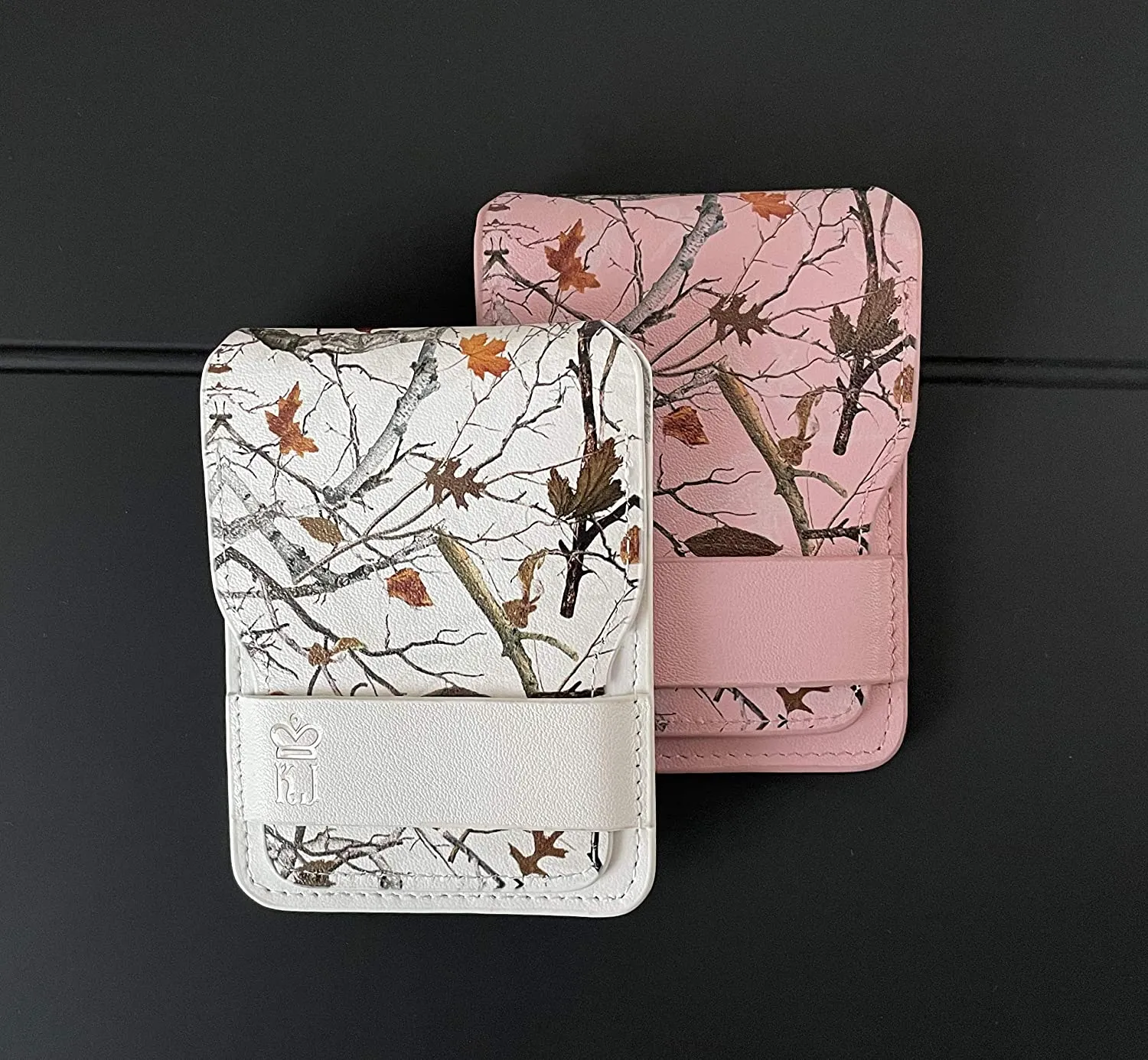 Pink Camo Wallet Leather Minimalist Wallet Unique Camouflage Design