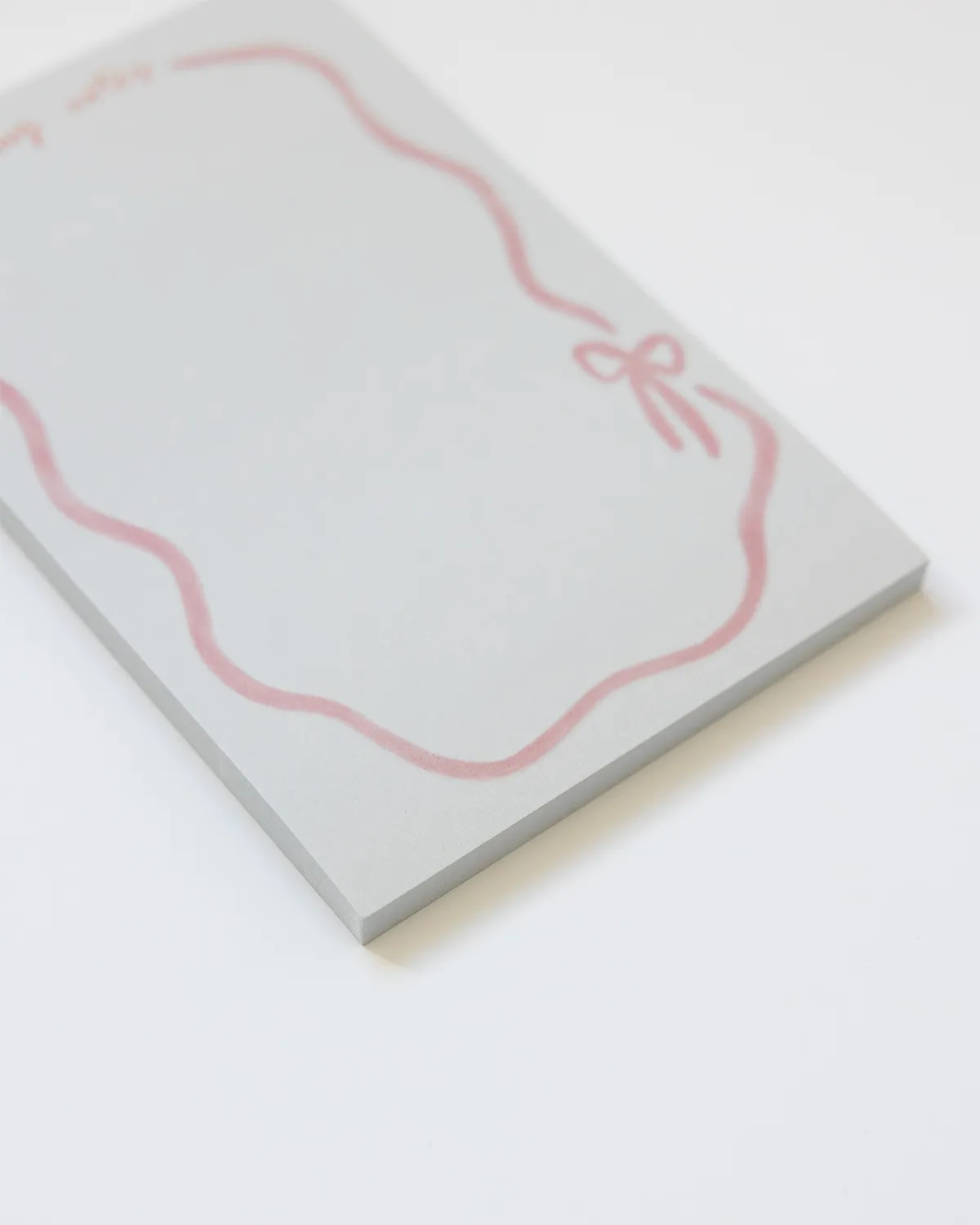 Pink Ribbon Bow Notepad