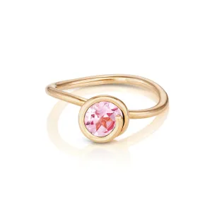 Pink Topaz Scroll Ring