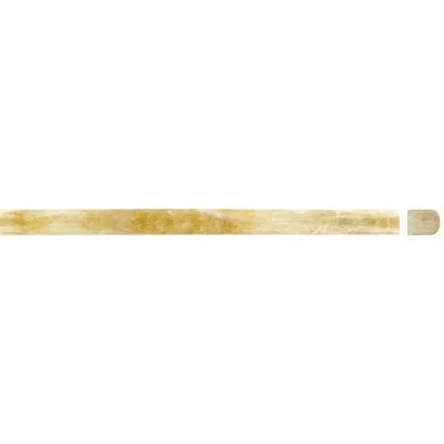 Polished Pencil Rail Tile 12" x 0.75" Trim in Crystal Onyx
