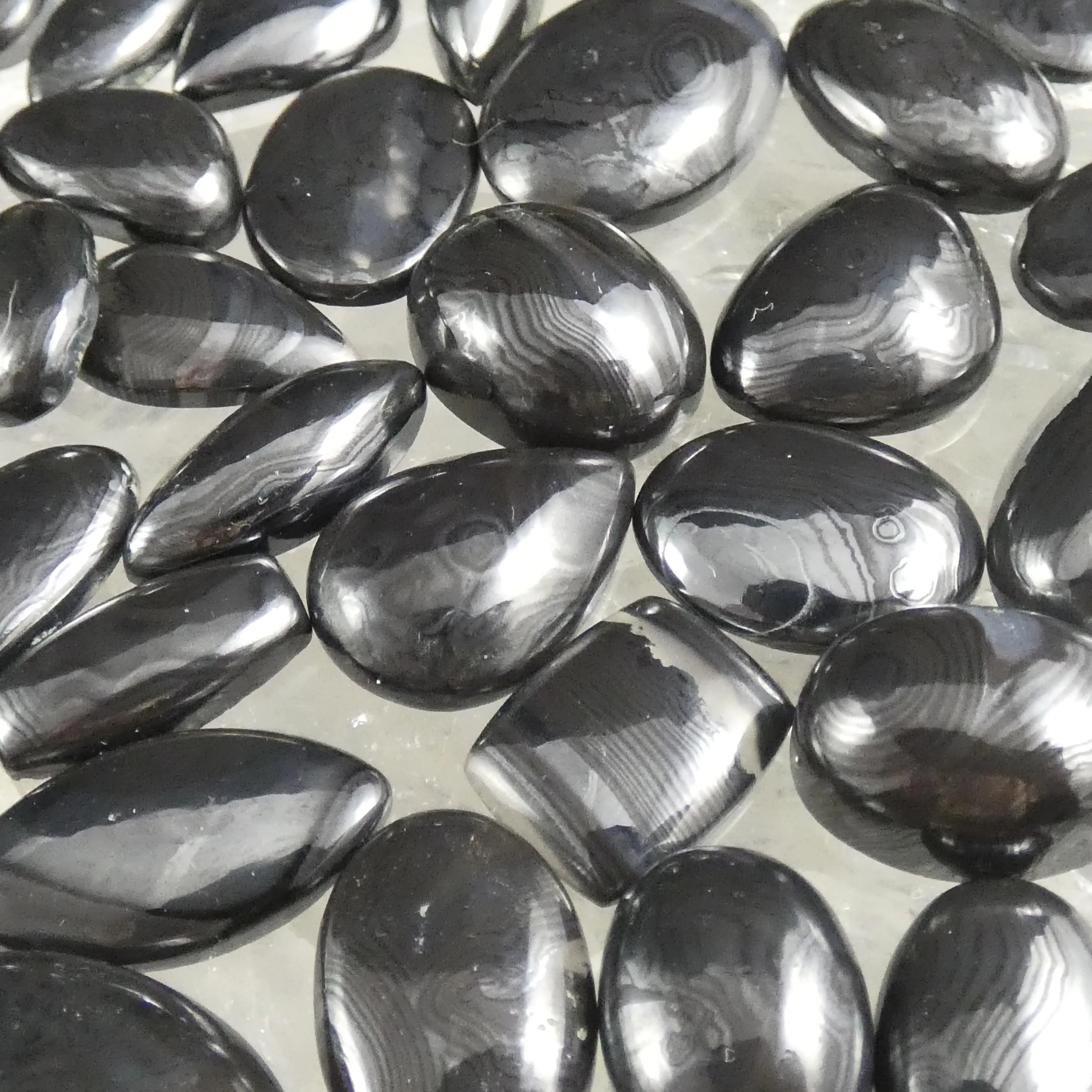 Polished Psilomelane Cabochons