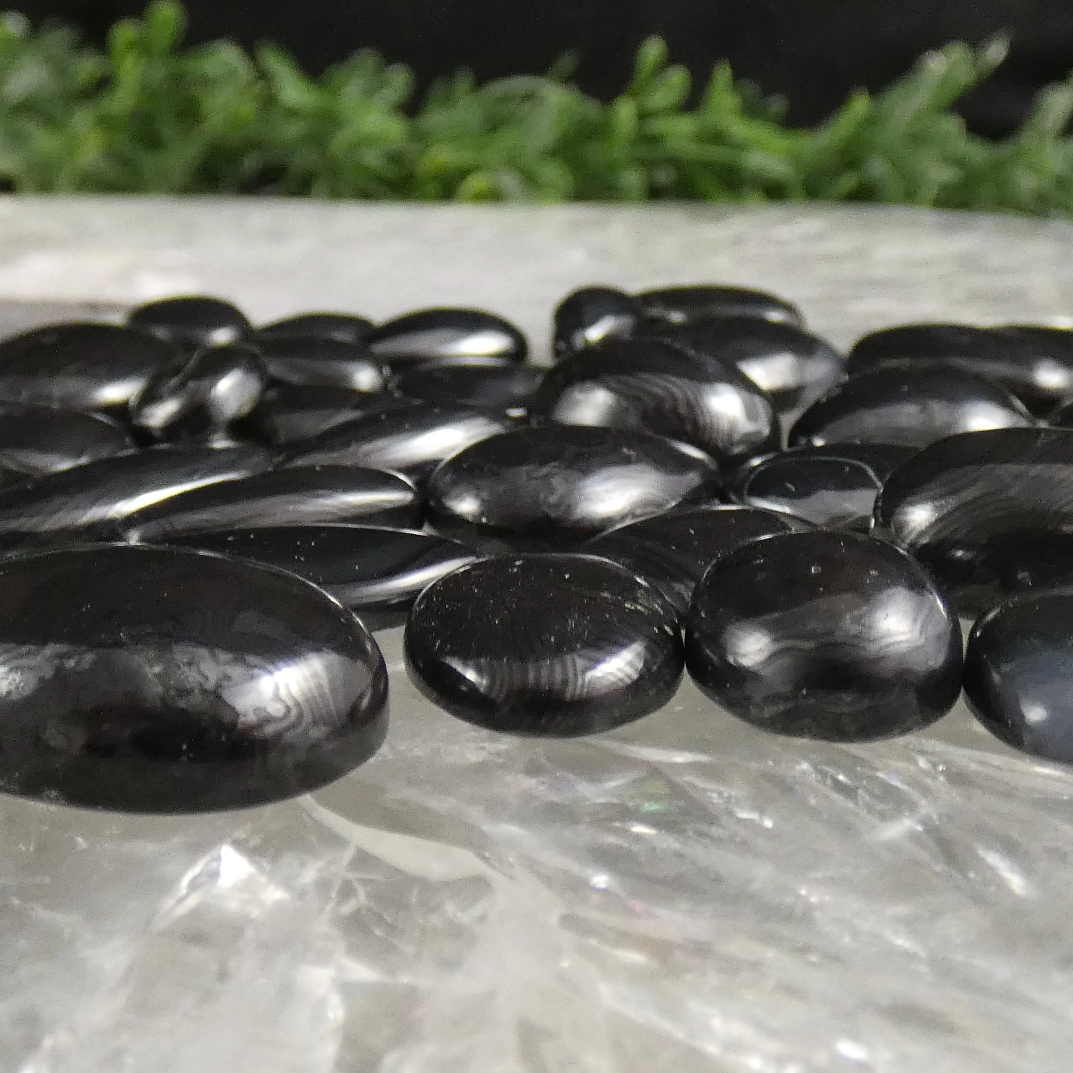 Polished Psilomelane Cabochons