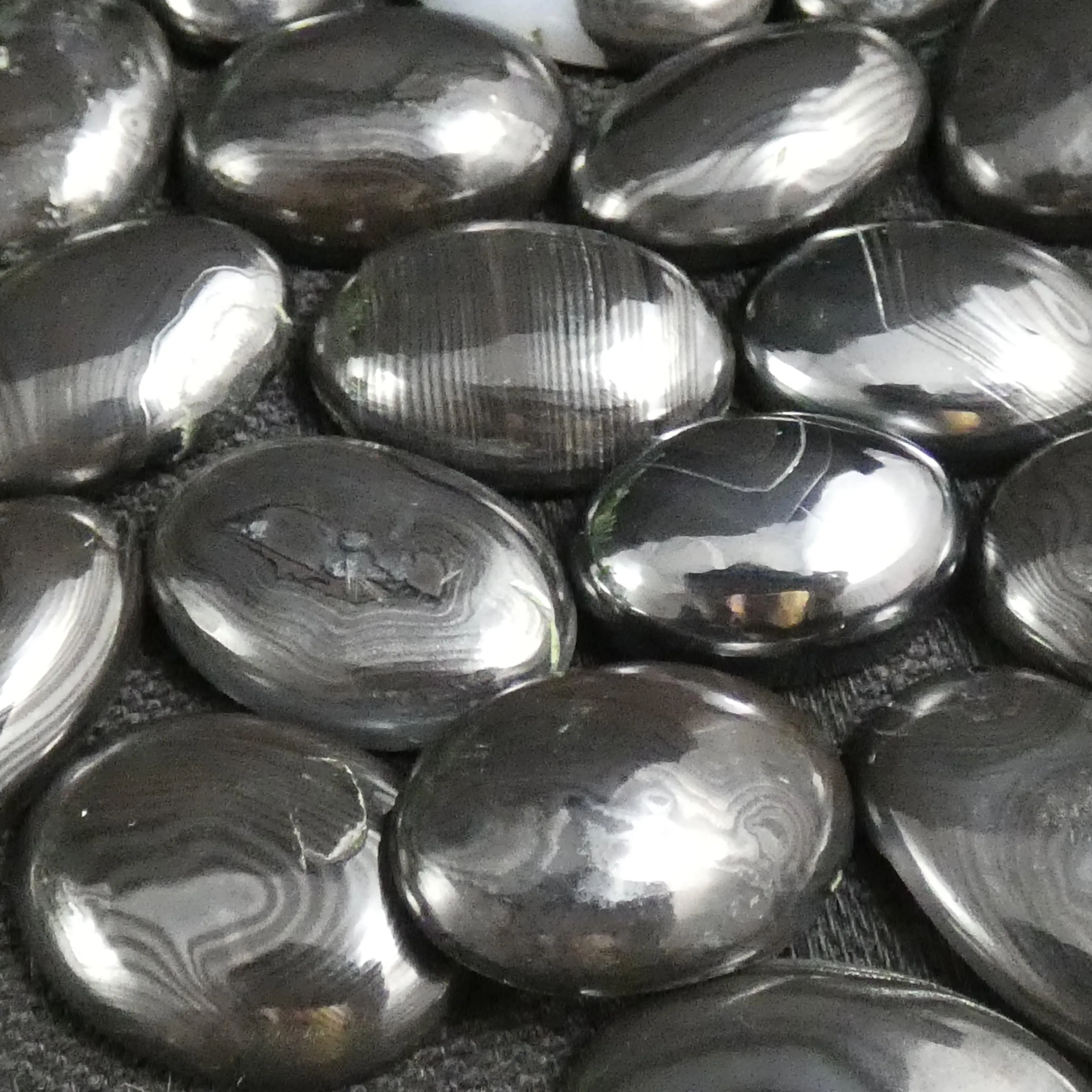 Polished Psilomelane Cabochons