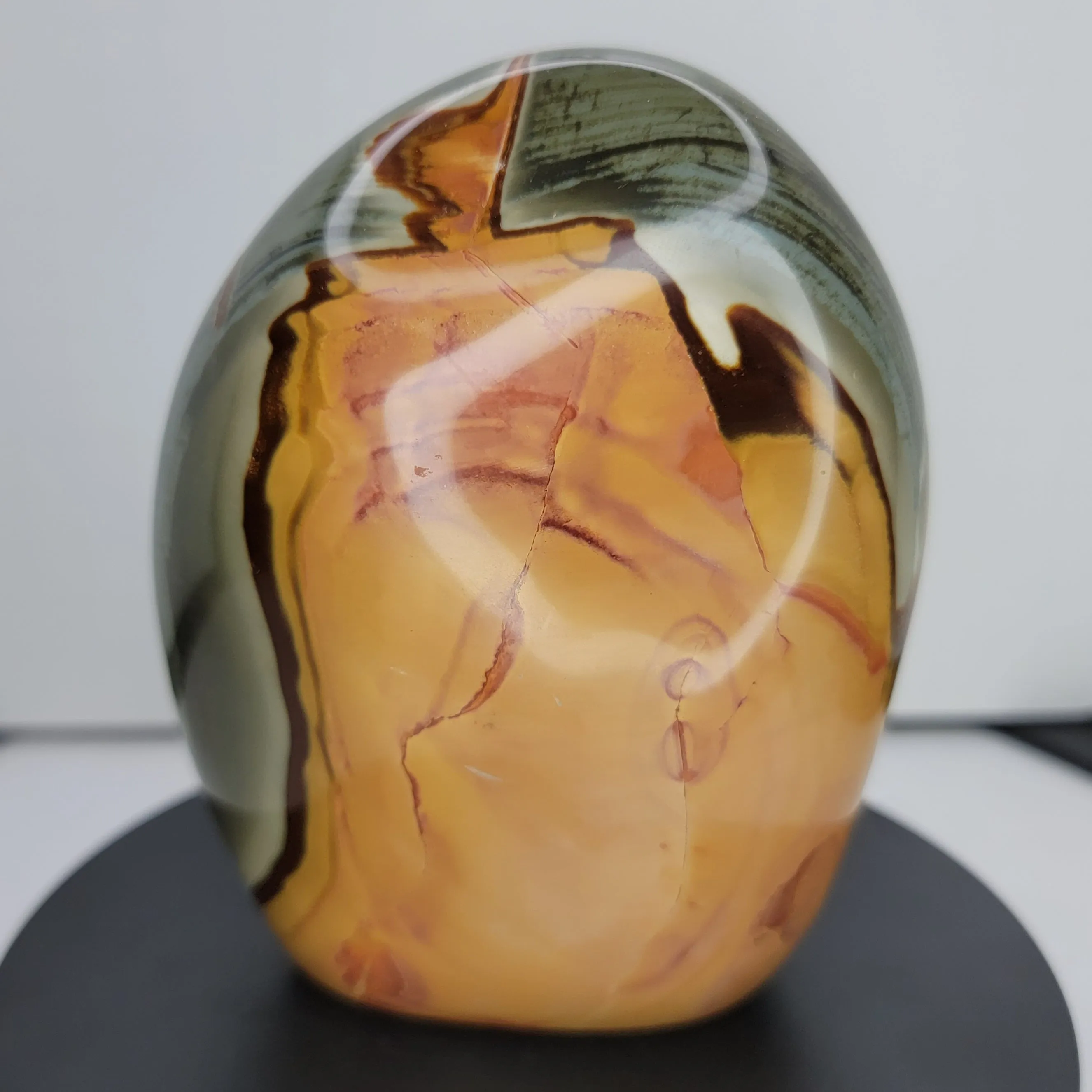 Polychrome Jasper. Polished Freeform