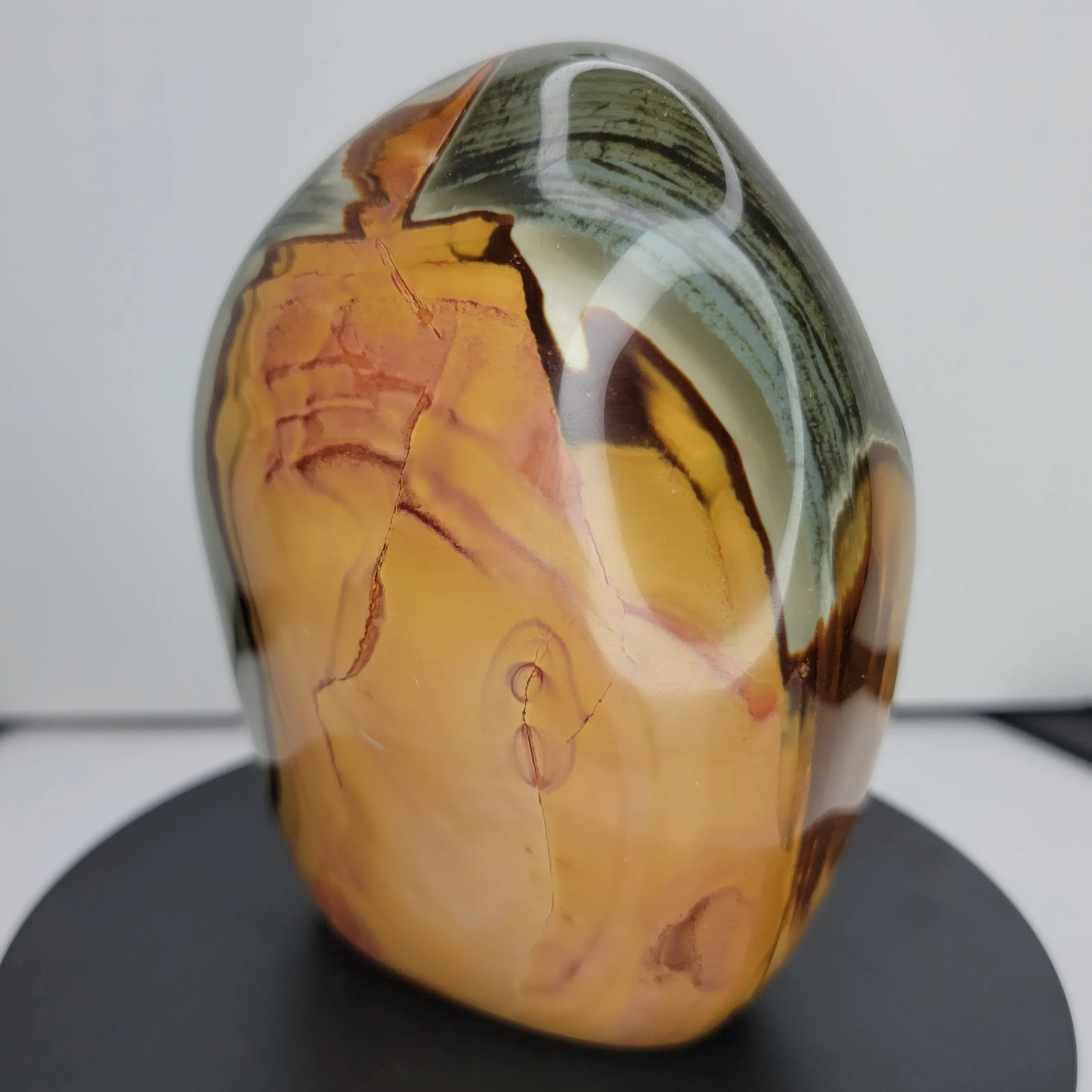 Polychrome Jasper. Polished Freeform