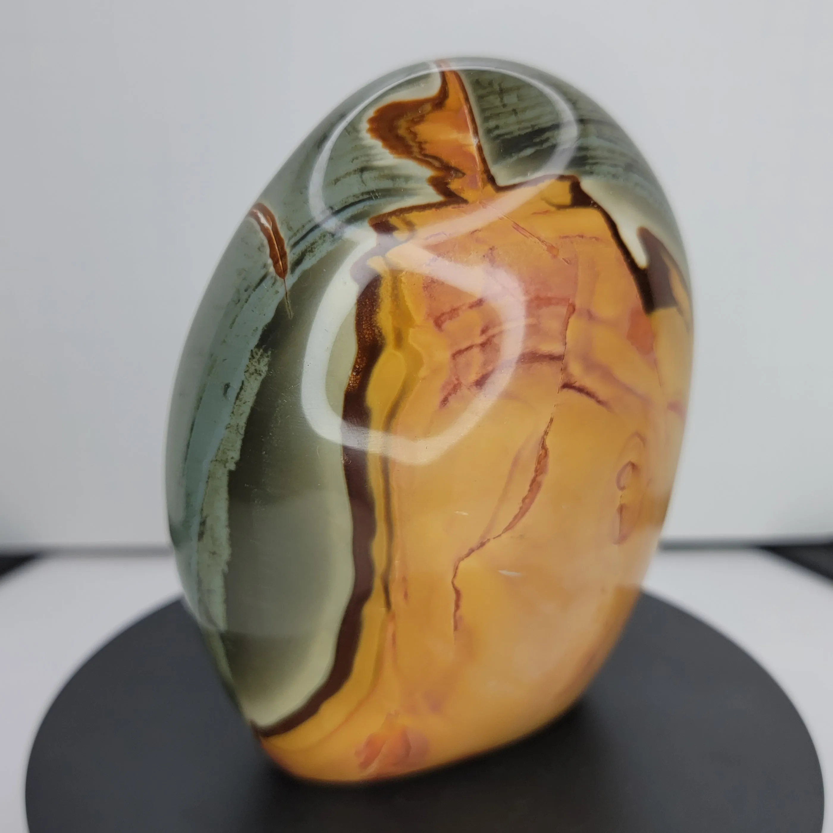 Polychrome Jasper. Polished Freeform