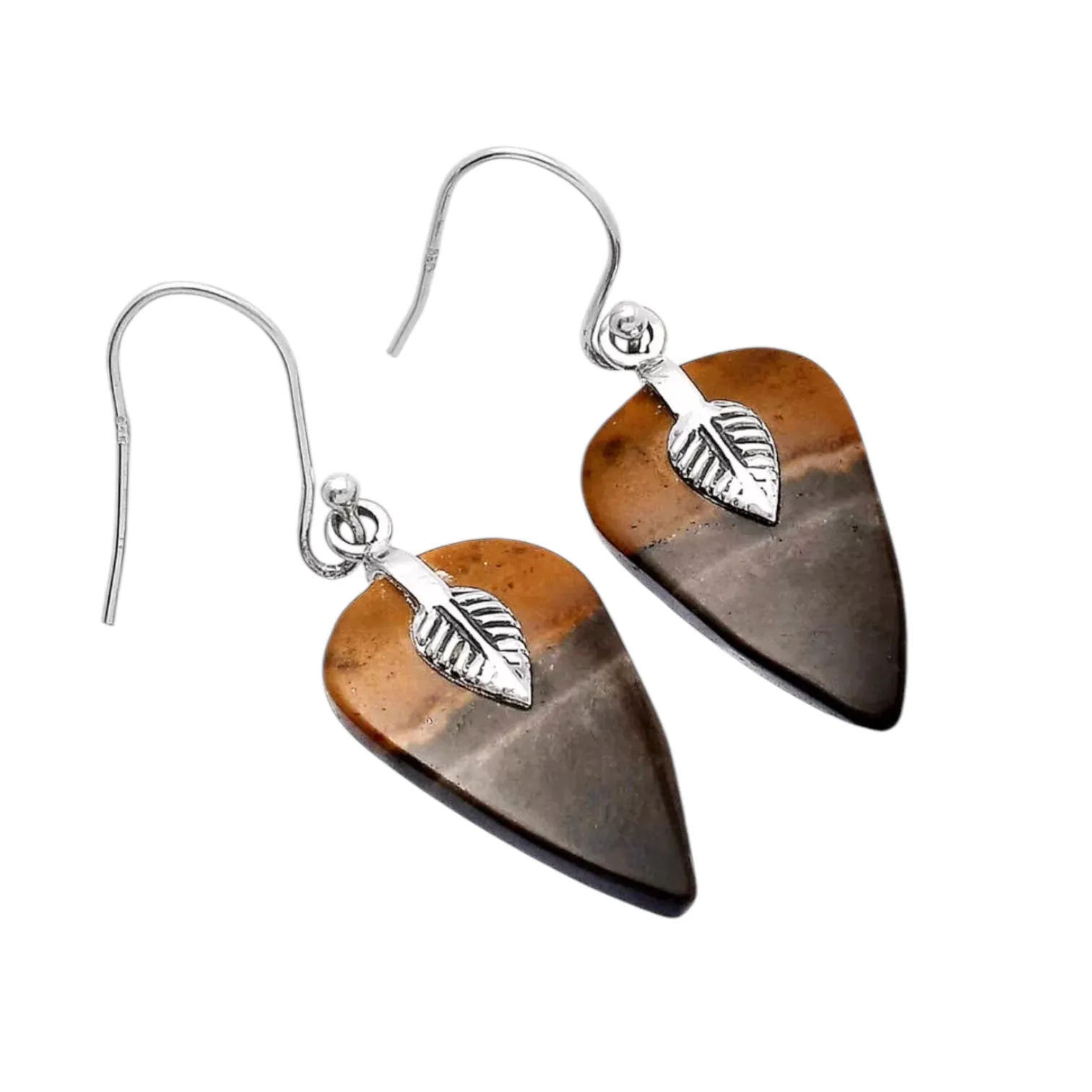 Polychrome Jasper Solid 925 Sterling Silver Earrings