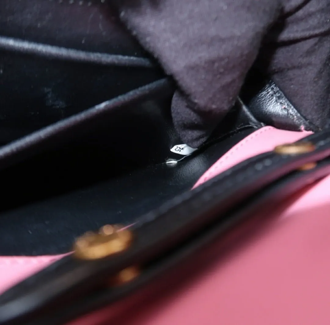 Prada Cahier Pink & Black Leather Shoulder Bag