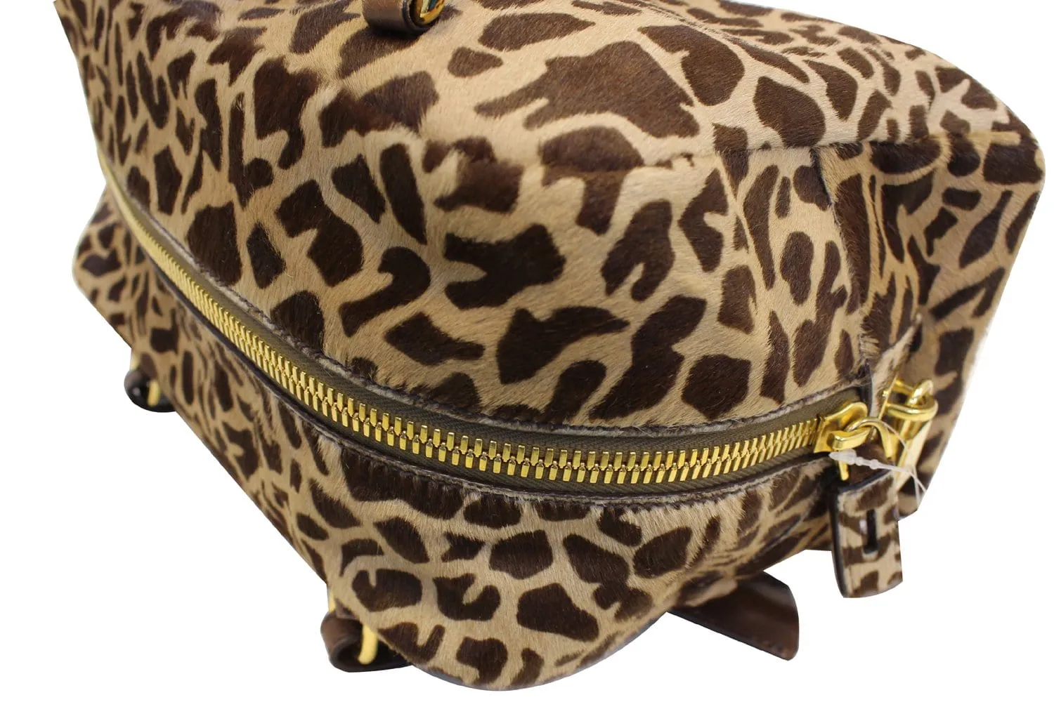 PRADA Leopard Printed Calf Hair Shoulder Bag