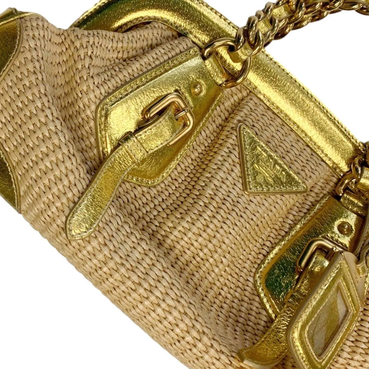 Prada Straw Shoulder Bag