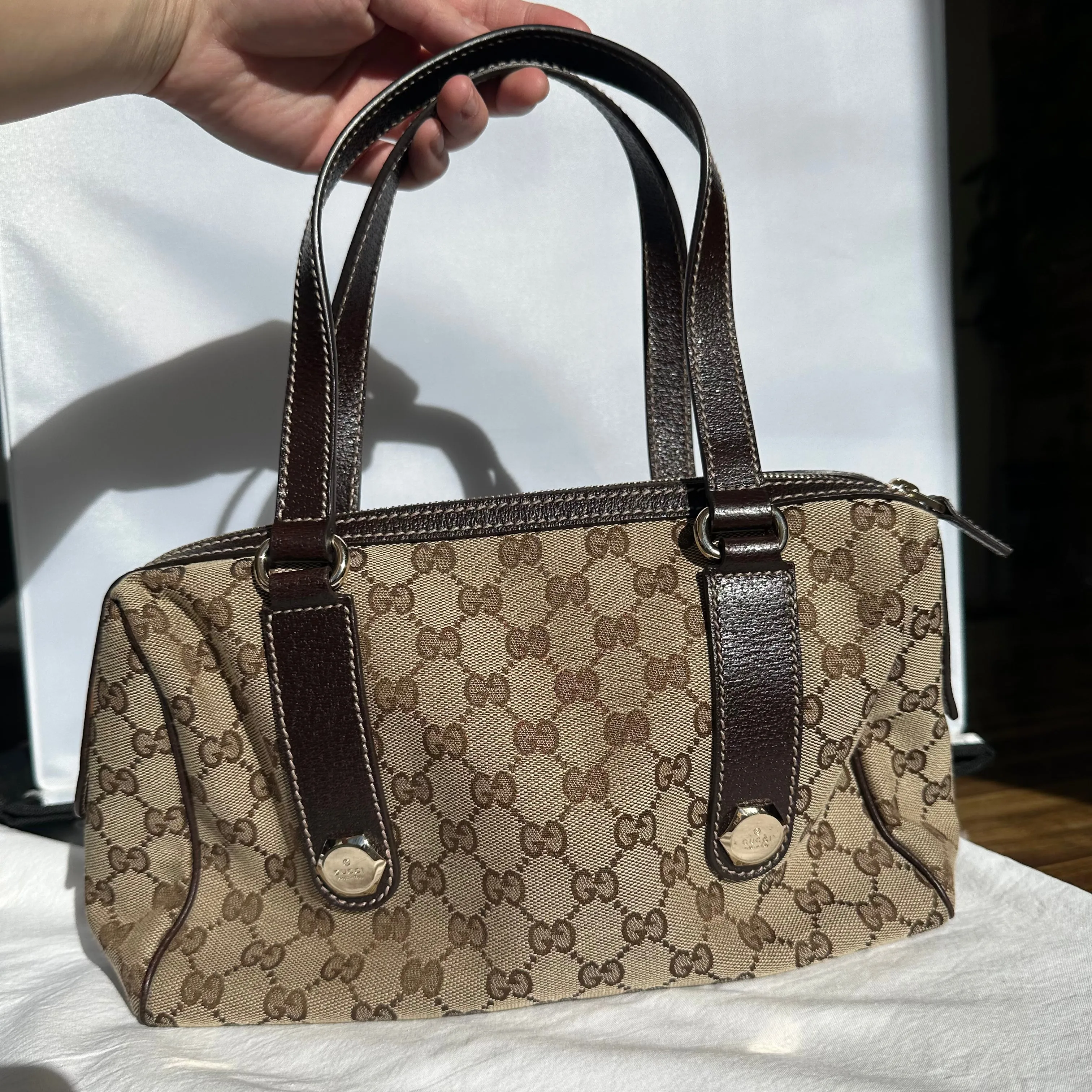 PREOWNED Gucci GG Monogram Boston Handbag