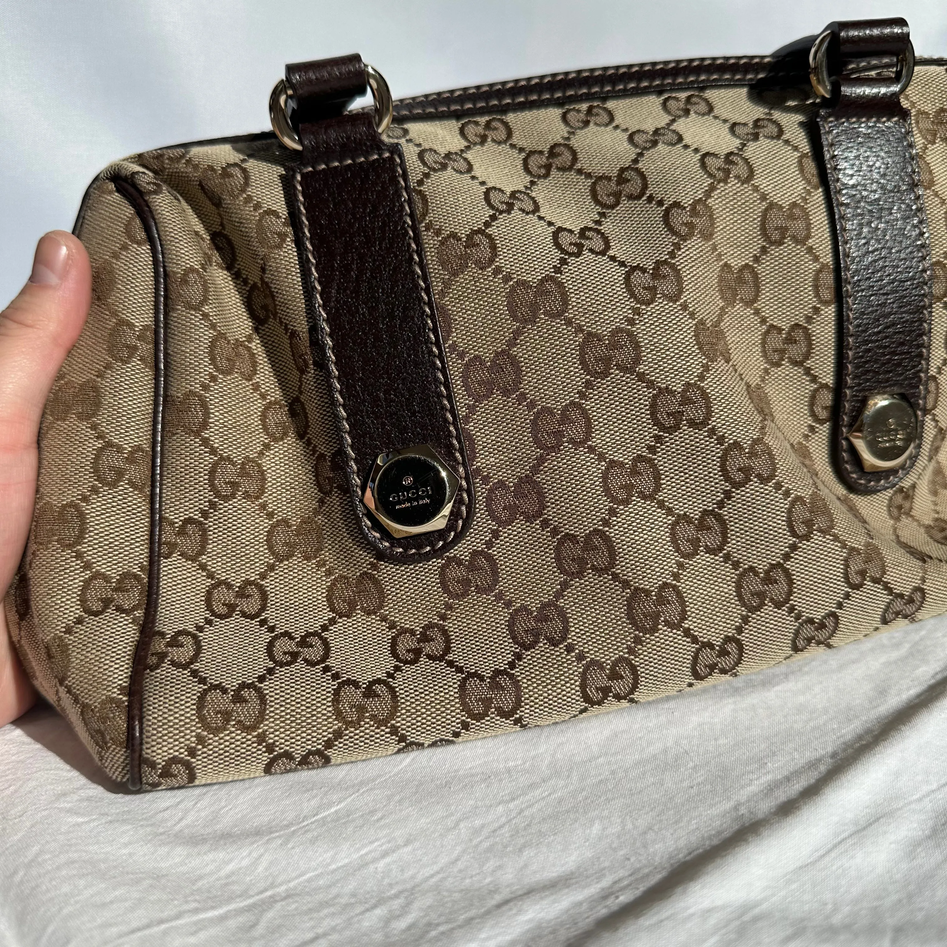 PREOWNED Gucci GG Monogram Boston Handbag