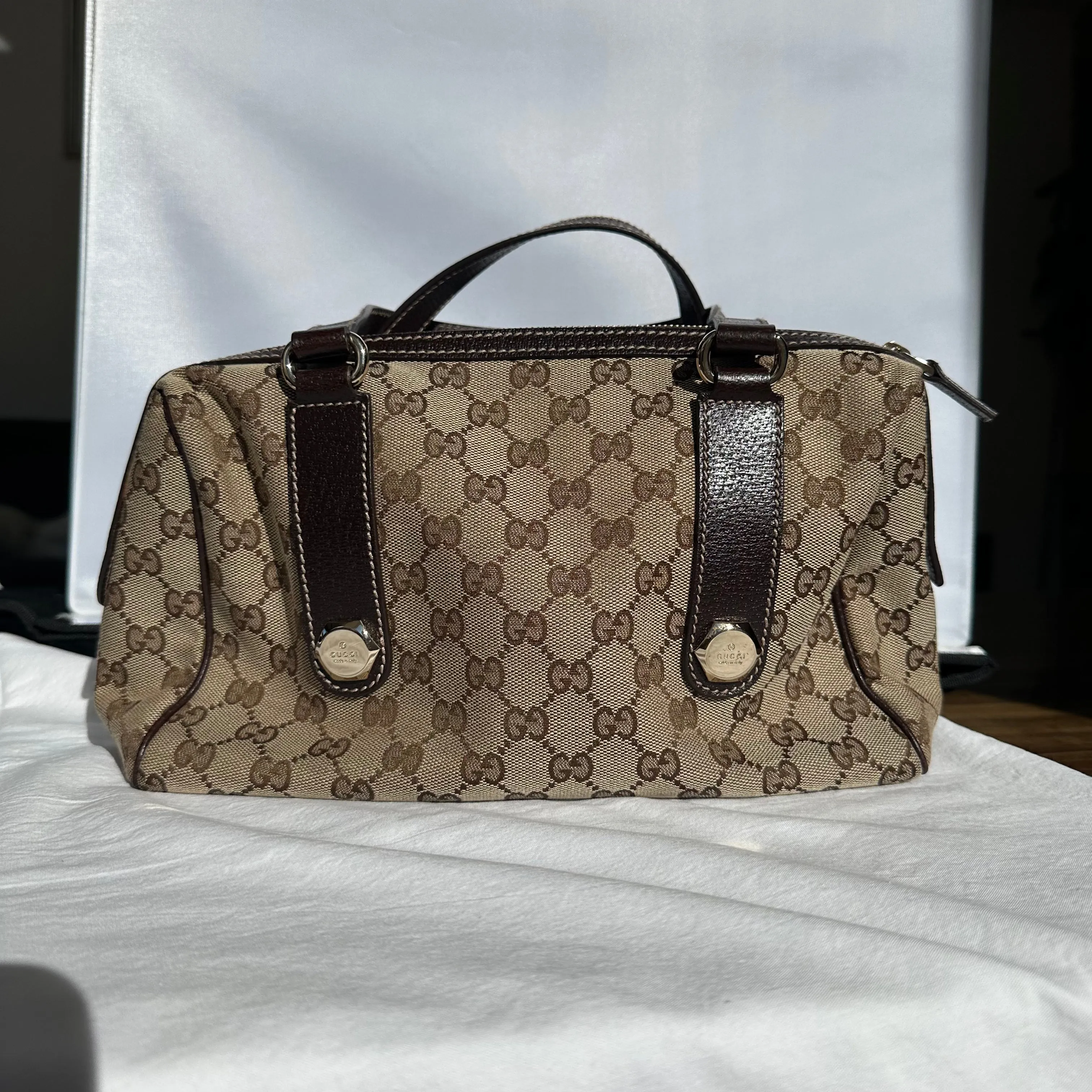 PREOWNED Gucci GG Monogram Boston Handbag
