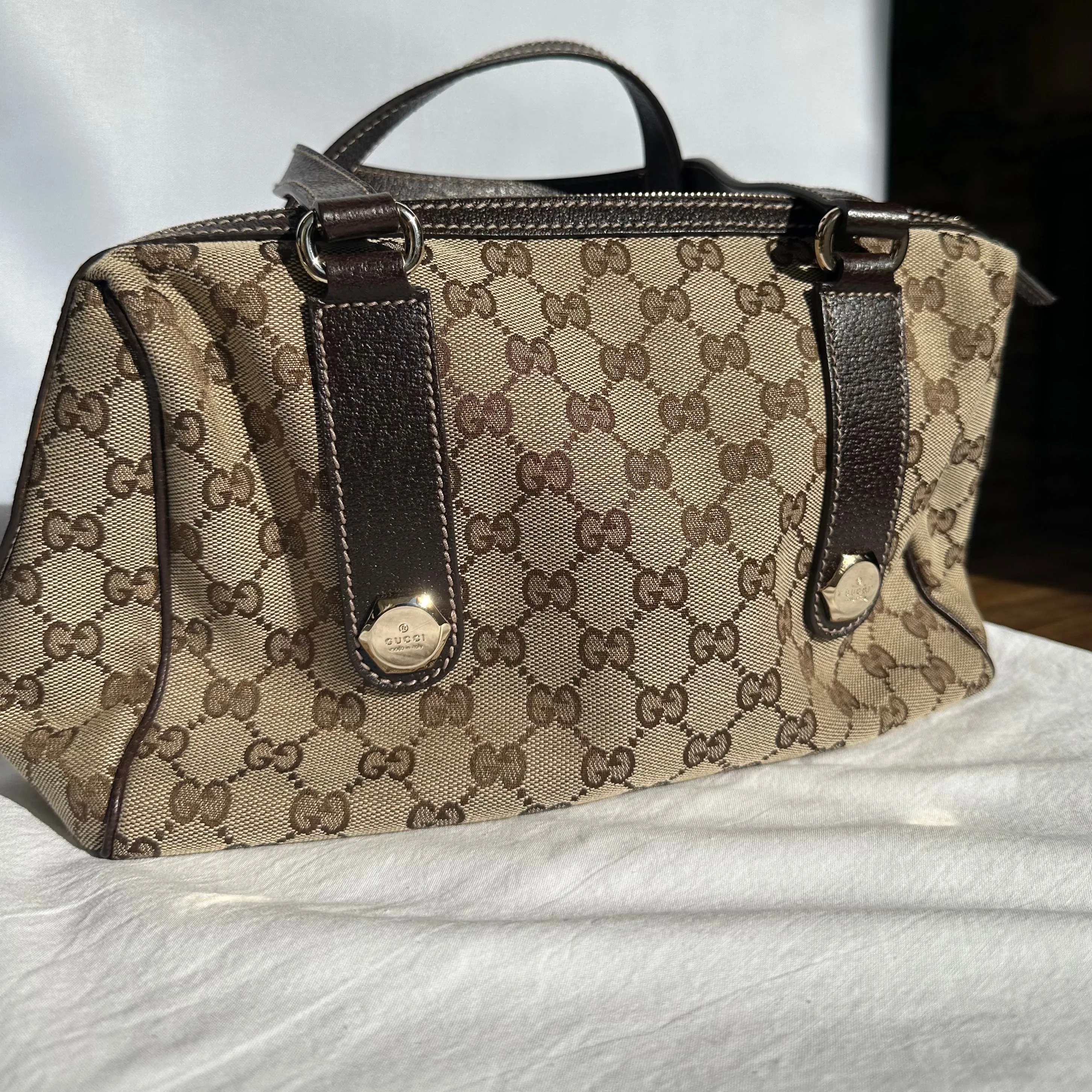 PREOWNED Gucci GG Monogram Boston Handbag
