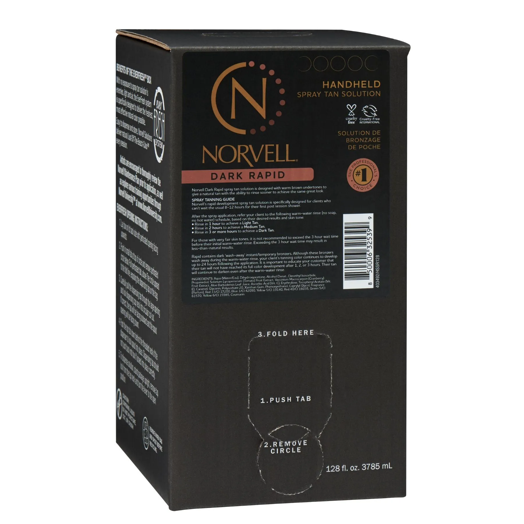 Professional Handheld Spray Tan Solution, Dark Rapid
